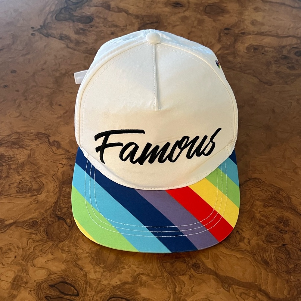 Disney Parks Rainbow Unicorn Inside Out “Famous” Baseball Cap